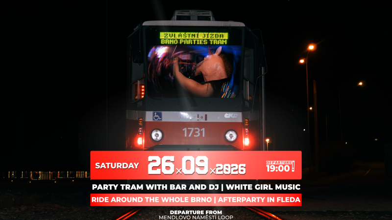BRNOPARTIES TRAM / ŠALINA PÁRTY 🚋